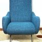 POLTRONA  LADY  Sky.Blue  Anni 50 Design Attribuito Marco Zanuso Made in Italy