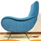 POLTRONA  LADY  Sky.Blue  Anni 50 Design Attribuito Marco Zanuso Made in Italy