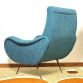 POLTRONA  LADY  Sky.Blue  Anni 50 Design Attribuito Marco Zanuso Made in Italy