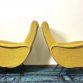 Coppia di Poltrone  LADY  Lt.Yellow Anni 50 Design Attribuito Marco Zanuso Made in Italy