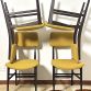 Set of 4 Vintage Teack Chairs from the 60s - Made in Italy -