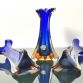 Set di 3 Vasi in Vetro di Murano Vintage Anni 60  Made in Italy