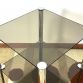 Tavolino in Acciao cromato con vetri Fumè anni 60 Design Ari Colombo Made in Italy 