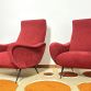 Pair of LADY Armchairs Vinaccia 1950s Design Attributed to Marco Zanuso Made in Italy