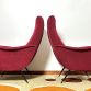 Pair of LADY Armchairs Vinaccia 1950s Design Attributed to Marco Zanuso Made in Italy