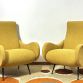 Coppia di Poltrone  LADY  Lt.Yellow Anni 50 Design Attribuito Marco Zanuso Made in Italy