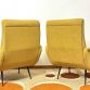 Coppia di Poltrone  LADY  Lt.Yellow Anni 50 Design Attribuito Marco Zanuso Made in Italy