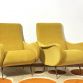 Coppia di Poltrone  LADY  Lt.Yellow Anni 50 Design Attribuito Marco Zanuso Made in Italy