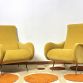 Coppia di Poltrone  LADY  Lt.Yellow Anni 50 Design Attribuito Marco Zanuso Made in Italy