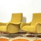 Coppia di Poltrone  LADY  Lt.Yellow Anni 50 Design Attribuito Marco Zanuso Made in Italy