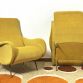 Coppia di Poltrone  LADY  Lt.Yellow Anni 50 Design Attribuito Marco Zanuso Made in Italy
