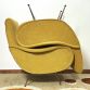 Coppia di Poltrone  LADY  Lt.Yellow Anni 50 Design Attribuito Marco Zanuso Made in Italy